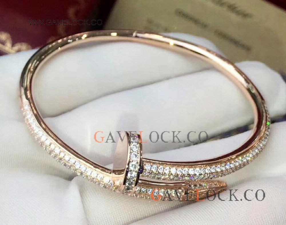 Copy Cartier Just Un Clou Rose Gold Half Diamonds Copy Cartier Just Un Clou Rose Gold Half Diamonds